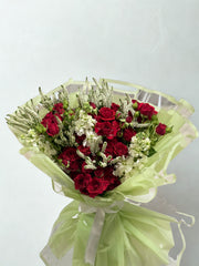 Crimson & Ivory Romance Signature Bouquet